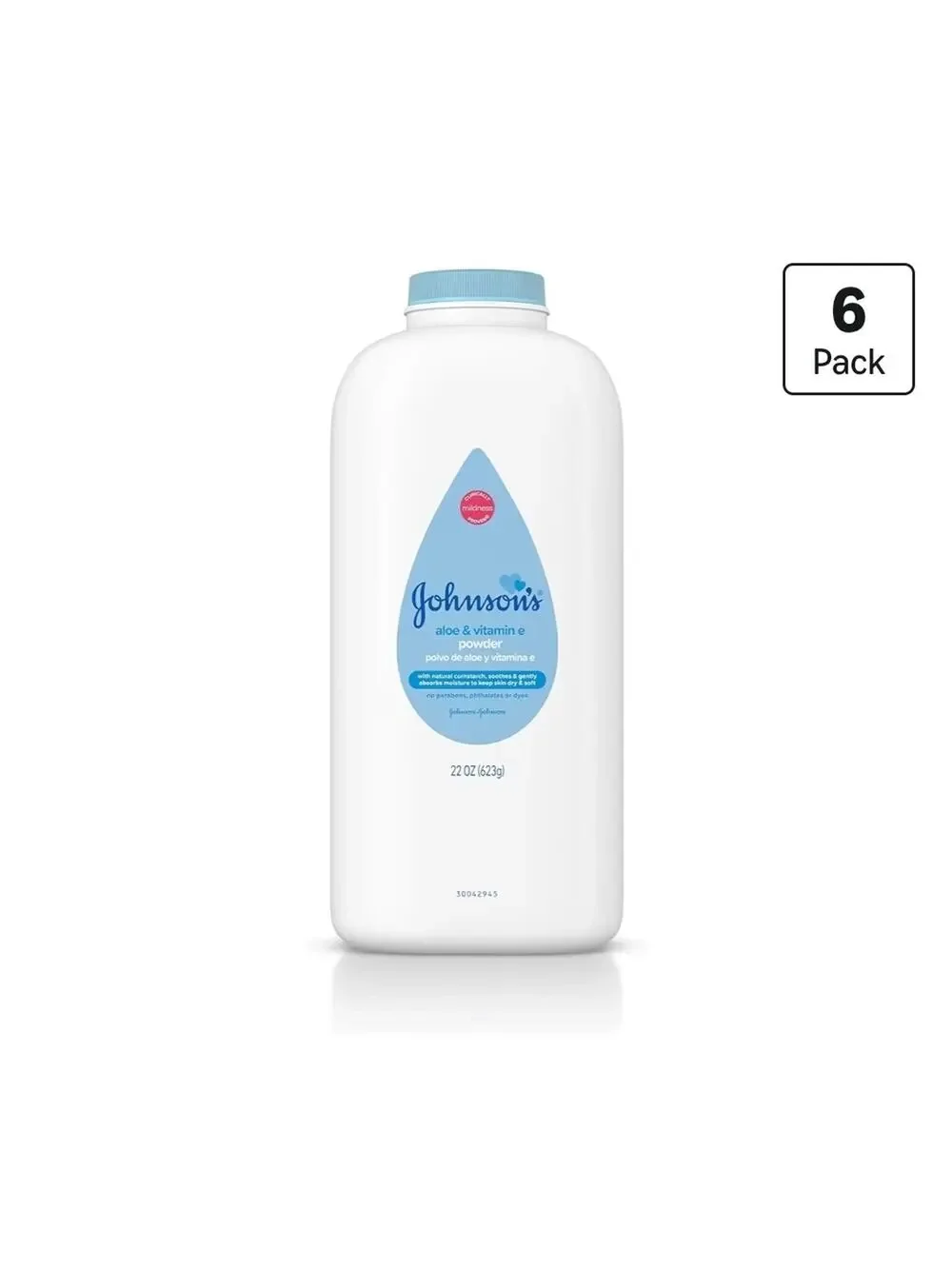 Johnson's Baby Powder with Naturally Derived Cornstarch Aloe & Vitamin E, 22 Oz